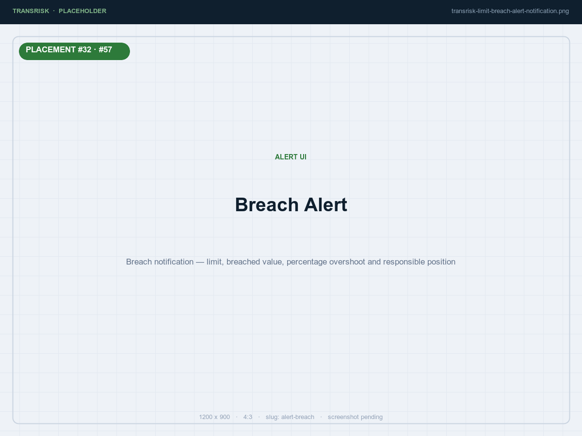Breach notification — limit, breached value, percentage overshoot and responsible position